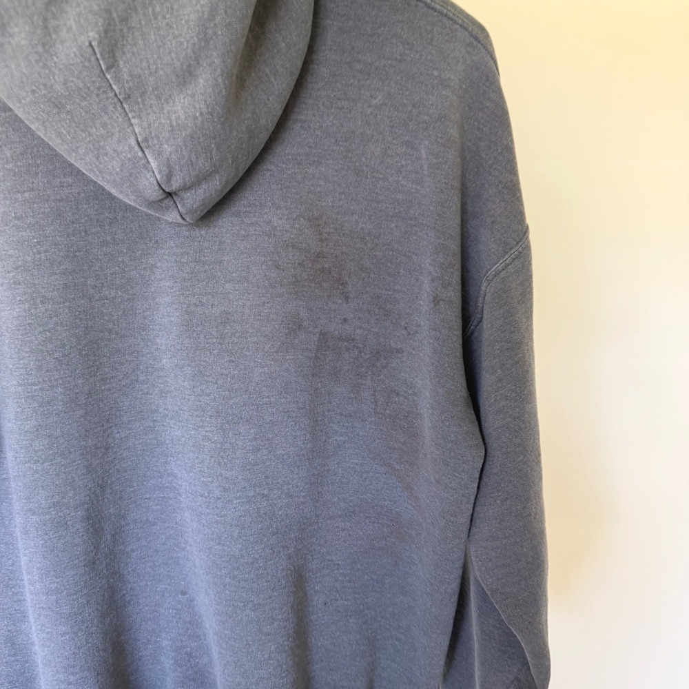 Y2K Fox Racing Fox Riders Hoodie Large Gray Embroidered Pullover Distressed - Picture 3 of 10
